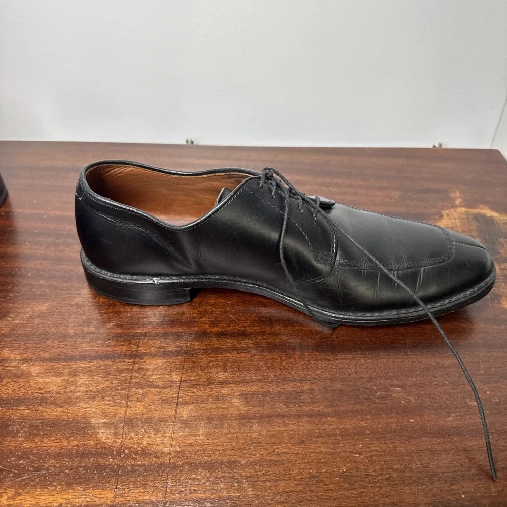 Allen Edmunds Delray Black Split Toe Oxford Dress Shoes Leather Size 10B (1208)